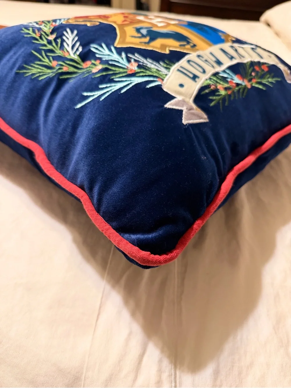 Hogwarts Harry Potter Embroidered collector House Crest Pillow